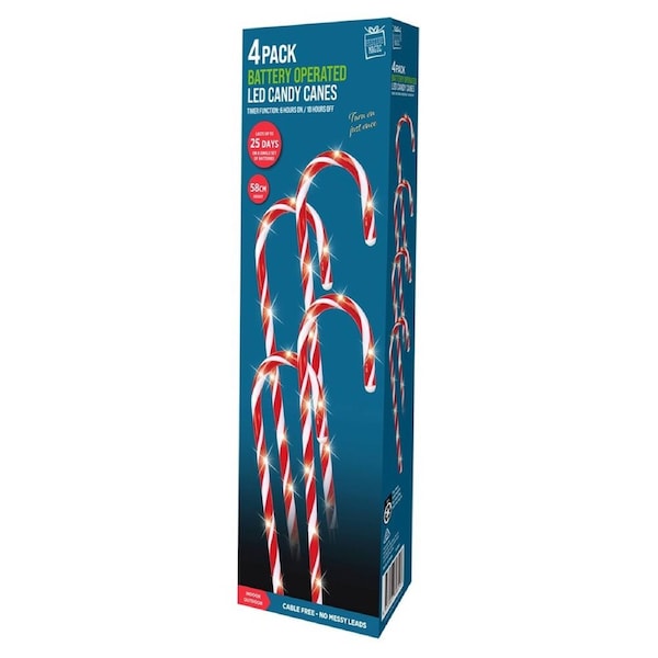 LED Candy Cane Set 150cm | Woolworths