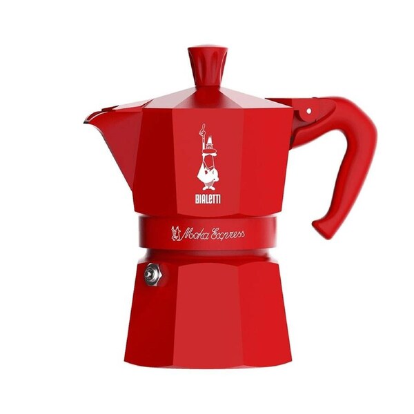 Bialetti Magico Ricordo Moka Express - 3 Cup - Red