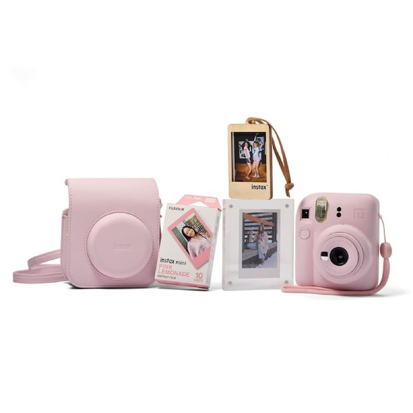 FUJIFILM INSTAX Mini 12 Stax of Fun Kit - Blossom Pink | Woolworths