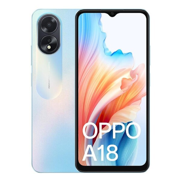 OPPO A18 (Dual Sim, 128GB/4GB, 6.56'', CPH2591AU) Blue