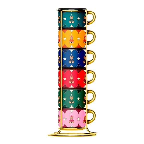 Bialetti Magico Ricordo Stackable Cups - Teddy Bear - Set of 6