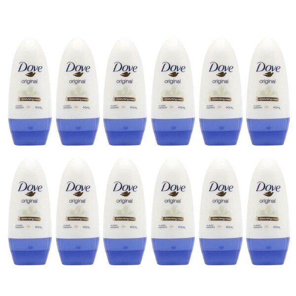 12PK Dove Roll On Antiperspirant Deodorant Original 48H Protection 40ml