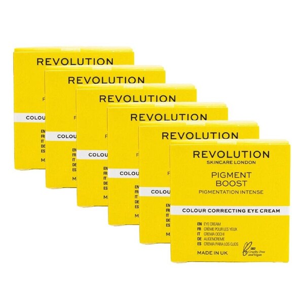 6PK Revolution Eye Cream Pigment Boost Colour Correcting Skin Care 15ml
