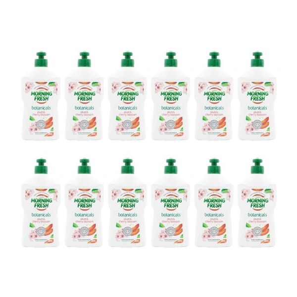 12PK Morning Fresh Dishwashing Liquid Botanicals Plum & Cherry Blossom 350ml