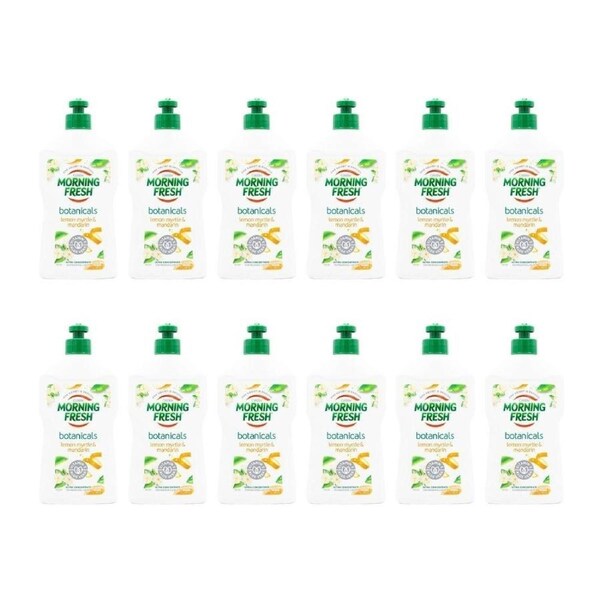 12PK Morning Fresh Dishwashing Liquid Botanicals Lemon Myrtle & Mandarin 350ml