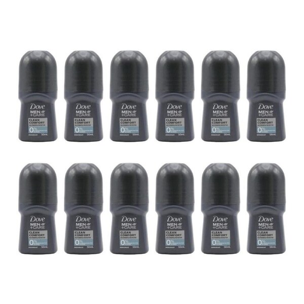 12PK Dove Men+Care Clean Comfort Roll On Deodorant 24H Protection 50ml