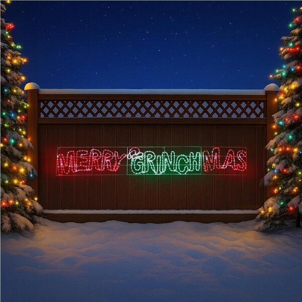 2M MERRY GRINCHMAS Rope Light Silhouette