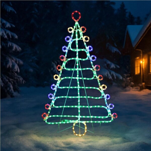 93CM Christmas Tree Rope Light Silhouette