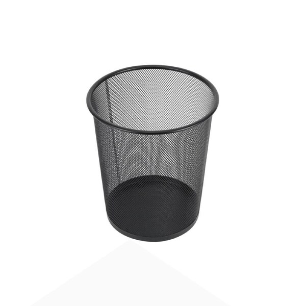 Black Mesh Metal Bin for Waste Disposal & Organisation