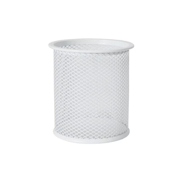 White Mesh Pen Cup for Desk Organisation