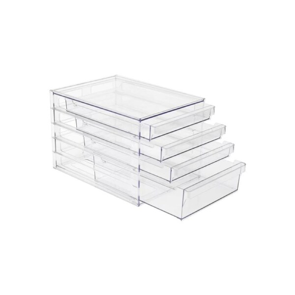 Clear 4-Drawer Organiser
