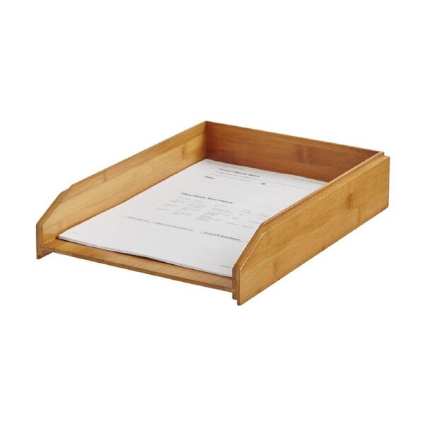 Bamboo Desk Tray for Document Organisation