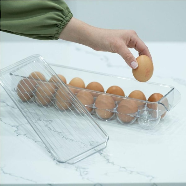Egg Organiser with Lid – Secure & Convenient Fridge Storage