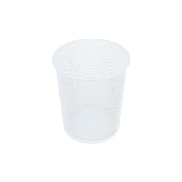White Mesh Metal Bin for Waste Disposal & Organisation