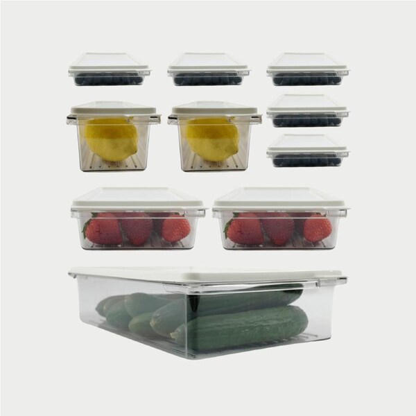 10-Piece Fridge & Freezer Storage Set – The Ultimate Organisation Solution