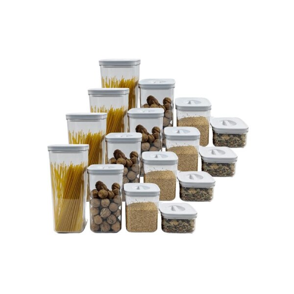 White Twist Canister Set – 16 Pack