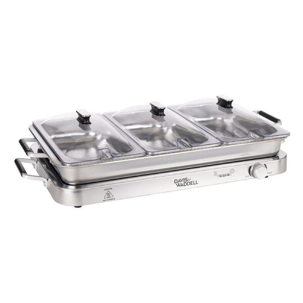 Davis & Waddell 3 in 1 Bain Marie & Warming Tray Stainless Steel 66x36x17cm