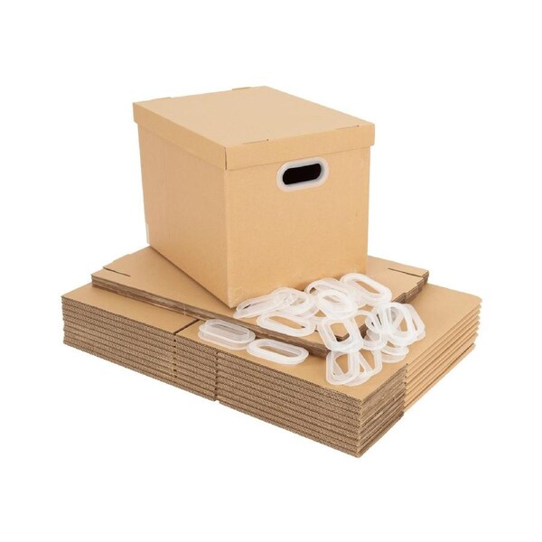 10Pcs Corrugated Cardboard Storage Boxes – Multi-Purpose Organising Cartons