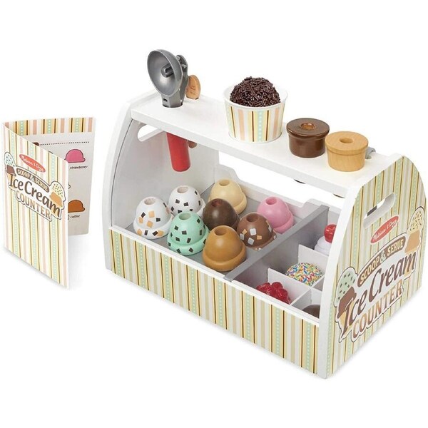 Melissa & Doug Scoop & Serve Ice Cream Counter Playset
