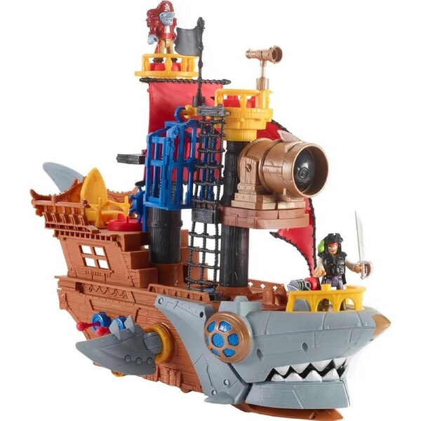 Fisher-Price Imaginext Shark Bite Pirate Ship Playset with Figure Kids Toy 3+