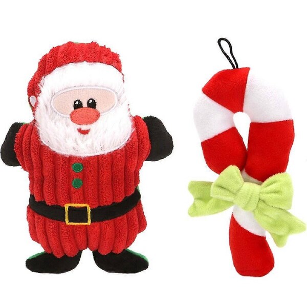 JOYBUY Christmas Plush Dog Toy Set - Chew Toys for Small Medium Pets