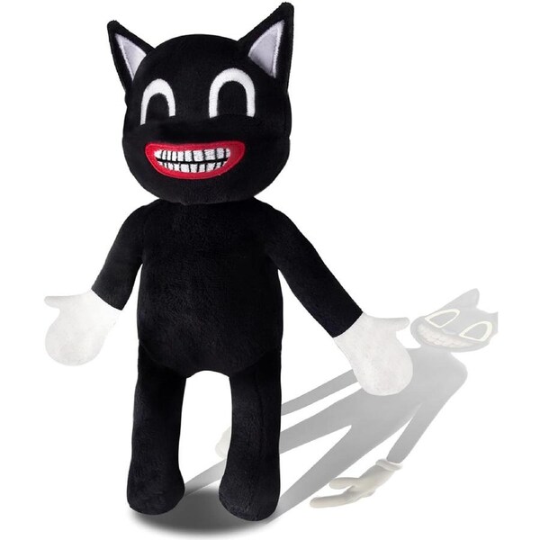 JOYBUY Black Cartoon Cat Plush Toy - Soft Stuffed Animal for Kids