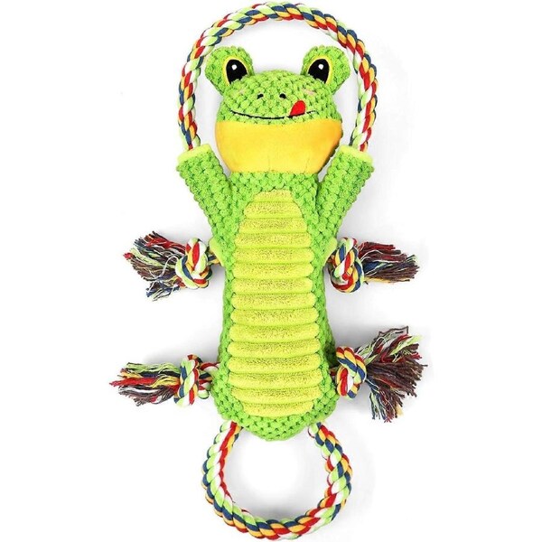 JOYBUY Crinkle Rope Squeaky Dog Toy - Interactive Plush for All Dogs