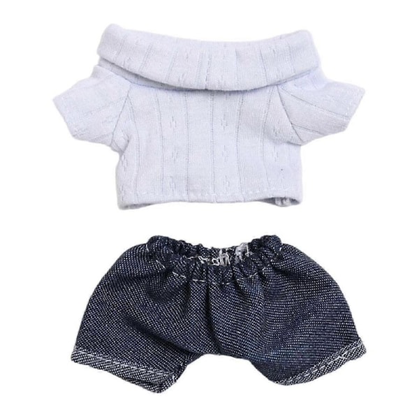 JOYBUY 17cm Doll Clothes & Pants - Casual Wear Set for Pendant Dolls