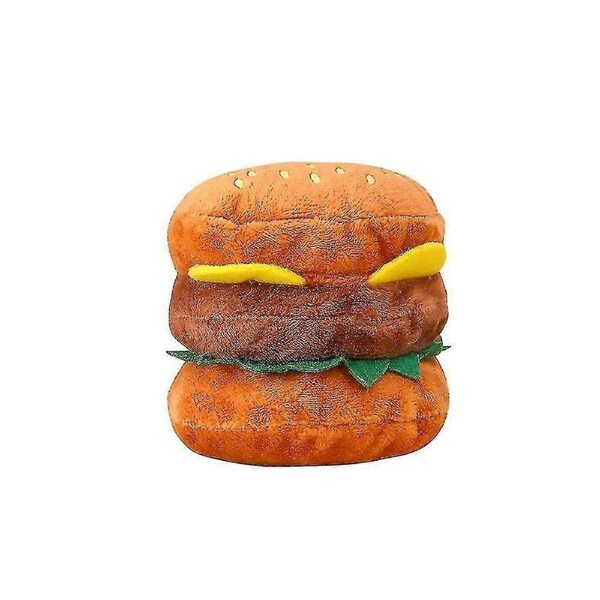 JOYBUY Plush Hamburger Squeaky Dog Toy - Stuffed Chew Toy for All Sizes