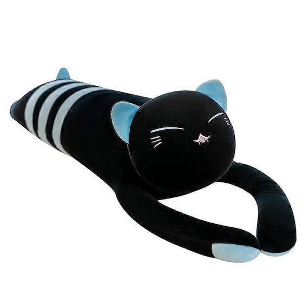 JOYBUY Black Cat Plush Pillow - Striped Cat Doll Cute Plush Gift