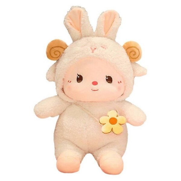 JOYBUY Transformed White Rabbit Plush Toy - Soothing Sleeping Doll for Kids