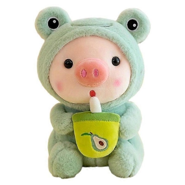 JOYBUY Milk Tea Pig Plush Toy - Transformed Cartoon Frog Ragdoll Doll