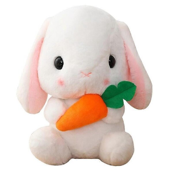 JOYBUY Long-Eared Rabbit Plush Toy - Carrot White Bunny Ragdoll Pillow