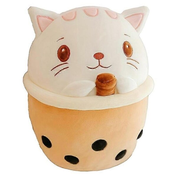 JOYBUY Pearl Milk Tea Pig Cat Plush - Cute Dog Doll Girl’s Gift