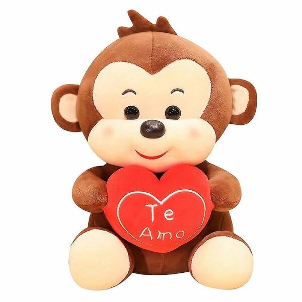 JOYBUY Heart Monkey Plush Toy - Love Monkey Pillow Couple Cloth Doll