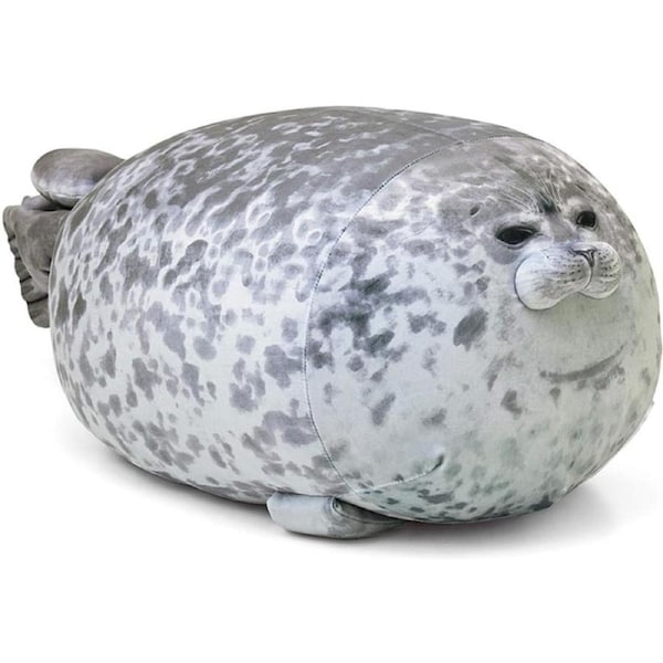 JOYBUY Chubby Blob Seal Pillow - Grey Stuffed Cotton Plush Toy