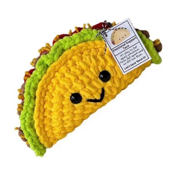 JOYBUY Mini Crochet Doll - Emotional Support Crochet Taco Plush Toy