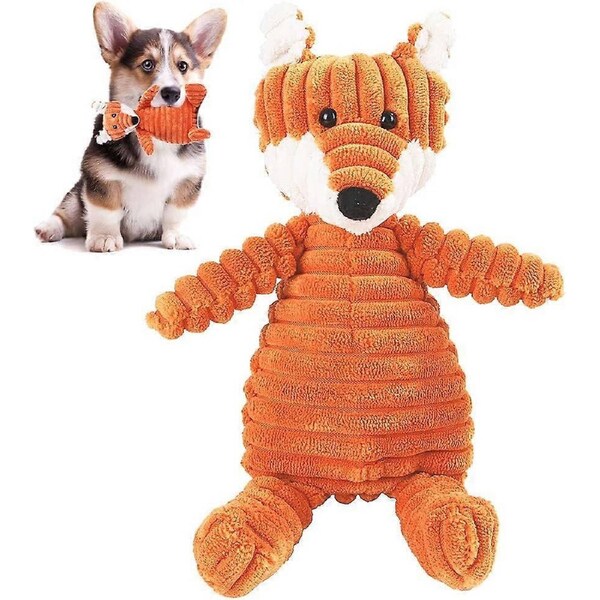 JOYBUY Fox Squeaky Dog Toy - Soft Plush Puppy Toy for Small Dogs