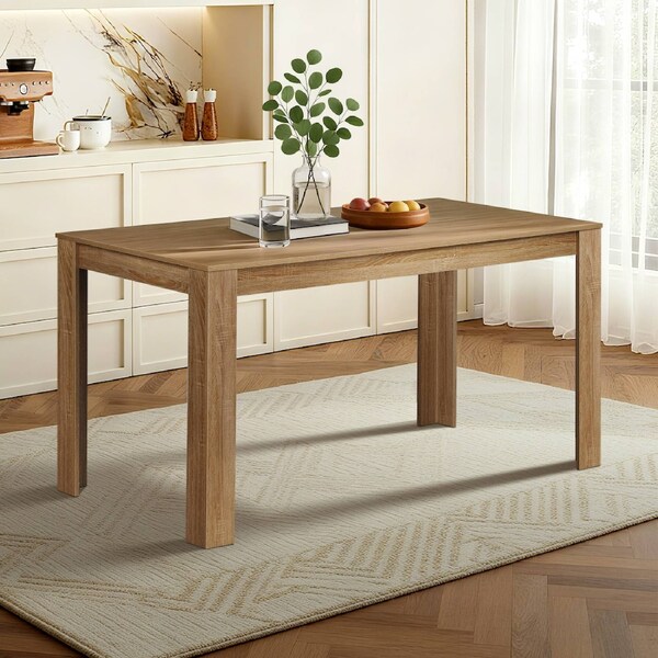 ACA 160cm Rectangle Dining Table Kitchen Restaurant Cafe Table Light Wood