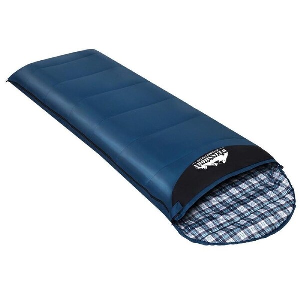 Single Sleeping Bag Thermal Camping Hiking 0°C Compact Lightweight Blue