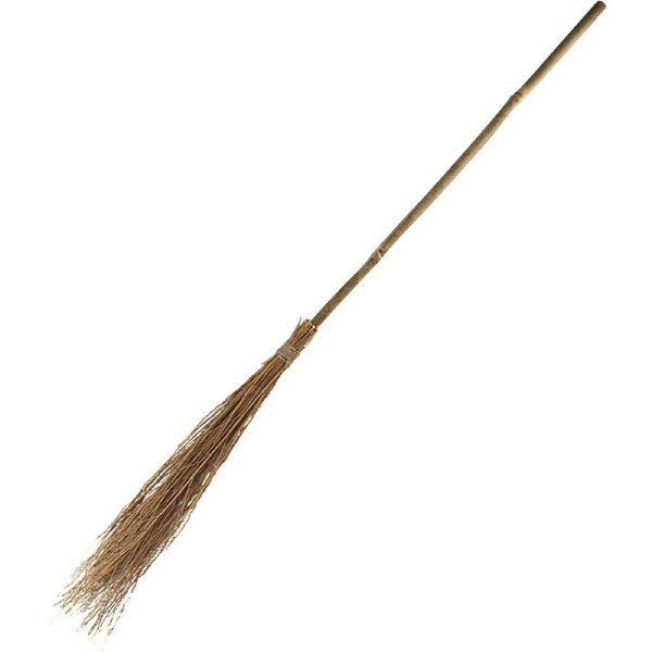 Wooden Witch Broom Costume Accessory