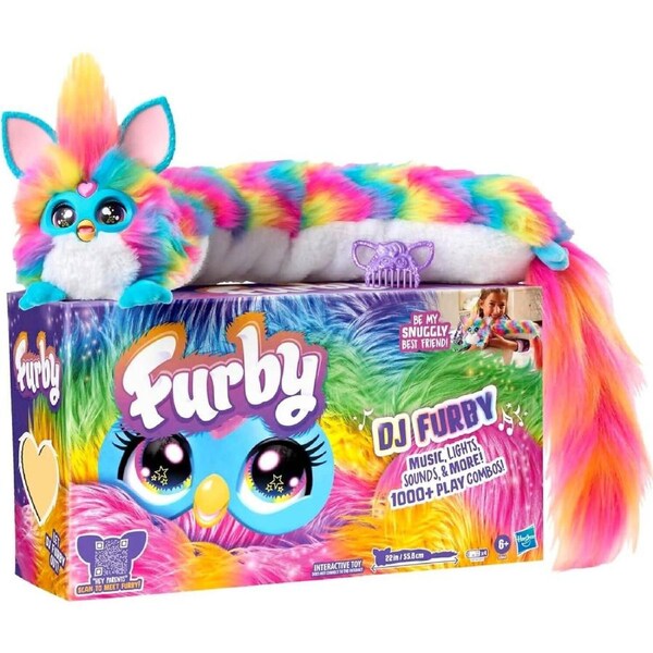Furby - DJ Furby Rainbow Interactive Toy Plush - Hasbro