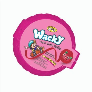 JOJO Wacky Bubblegum Rolls Strawberry 15g
