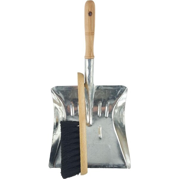 AgBoss Heavy Duty Dustpan & Brush Ideal For Fireplaces Steel
