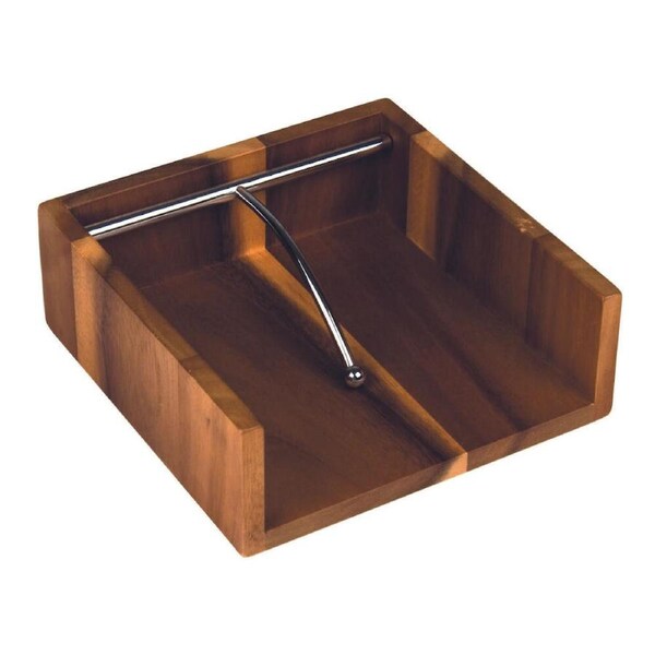 Davis & Waddell Acacia Wood Napkin Holder 19x19x6cm