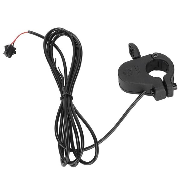 TDR 300X Universal Electric Bike Thumb Throttle SM 3-Pin Plug 12V 24V 36V 48V 52V 60V 72V 22mm Handlebar Speed Controller Accelerator for E-Bike Scooter Bicycle Frosted Anti-Slip Design 160cm Cable