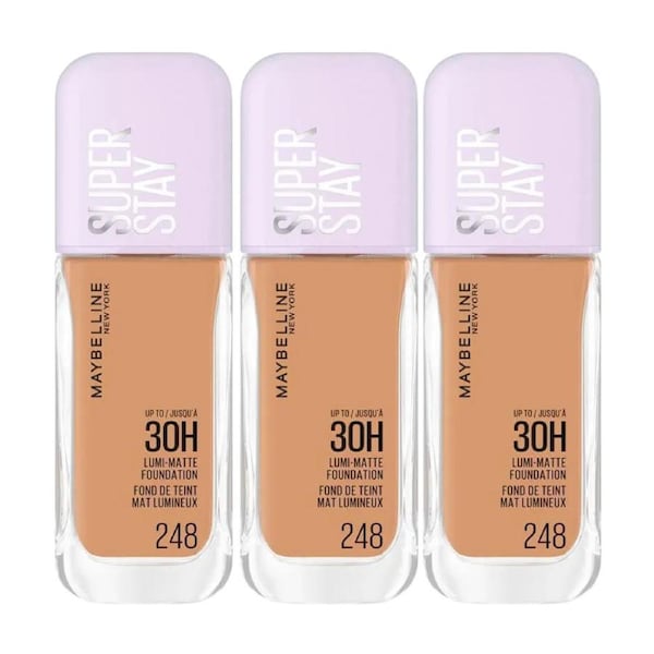 3 x Maybelline SuperStay Lumi-Matte Foundation 35mL - 248