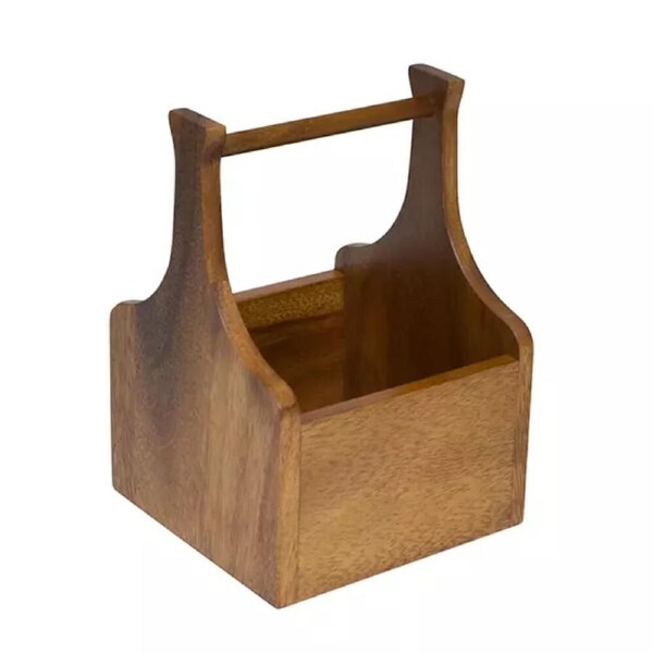 Moda Artisan Acacia Wood Cutlery Caddy 140x140x200mm