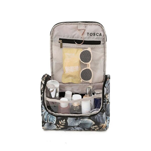 Tosca So-Lite 6L Hanging Travel Toiletry Bag 22x26x12cm Golden Palm