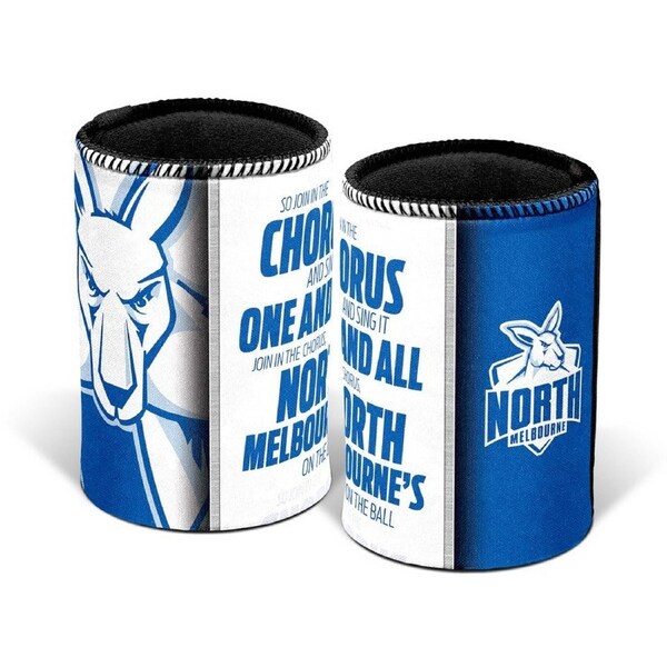 AFL Drink Stubby Cooler - Team Song - North Melbourne Kangaroos - Can Cooler